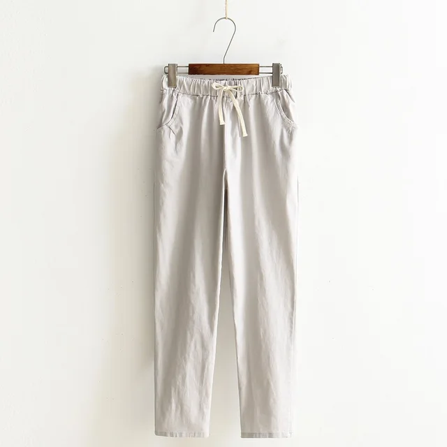 Women's cropped pants women harem pants Light Gray - Shop at LoveMi