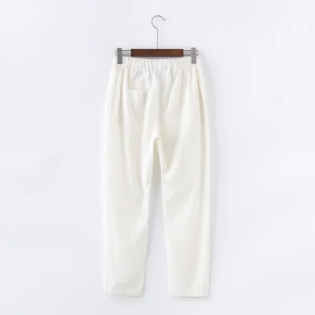 Women's cropped pants women harem pants White - Shop at LoveMi
