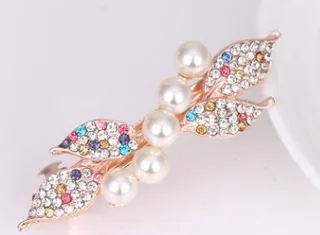Metal leaf shaped hair clip - Colorful