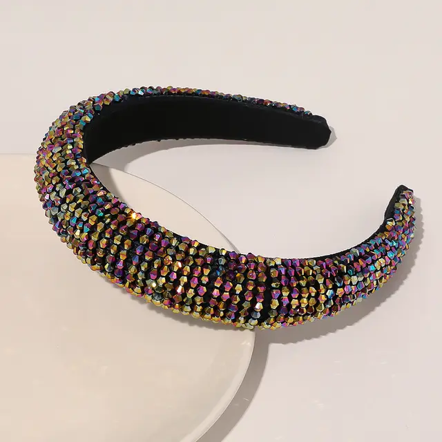 Sponge wide brim handmade headband Ab Color - Shop at LoveMi