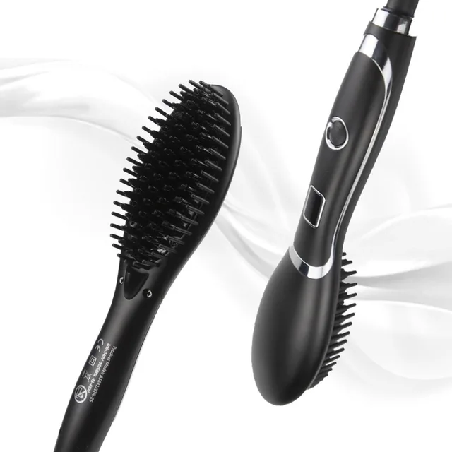 Hair Straightener Comb Hair Electric Brush Comb Irons Auto Straight Hair Comb Eu - Shop at LoveMi