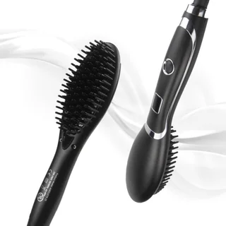 Hair Straightener Comb Hair Electric Brush Comb Irons Auto Straight Hair Comb - Eu