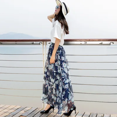 Chiffon high waisted wide leg pants Blue Jasmine - Shop at LoveMi