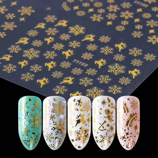 Back glue trend nail stick Gold - Shop at LoveMi