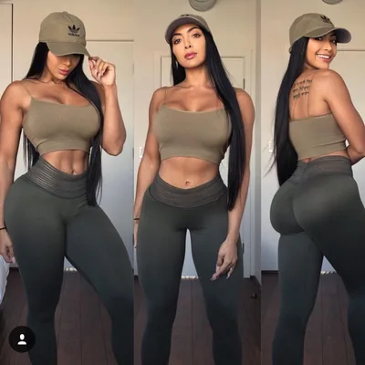 Hip lifting yoga pants, solid color leggings Military Green - Shop at LoveMi