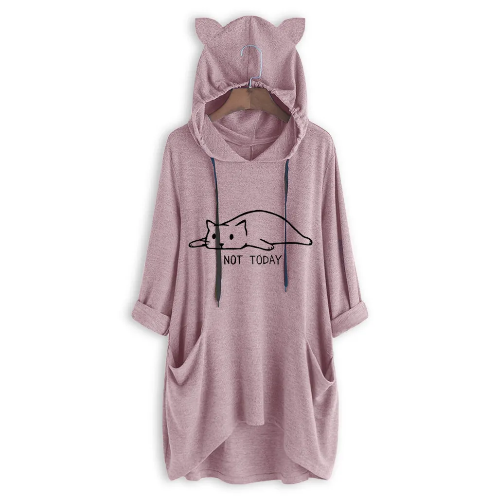 All-match hooded women's knitted sweater - Pink