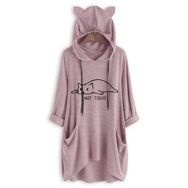 All match hooded women's knitted sweater Pink - Shop at LoveMi