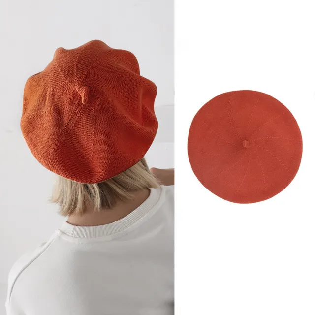 Women's Summer Loose Thin Breathable Beret Caramel Colour - Shop at LoveMi