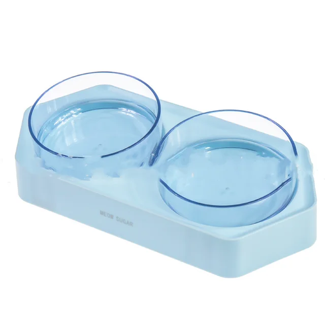 Hexagonal inclined bowl pet bowl Blue - Shop at LoveMi