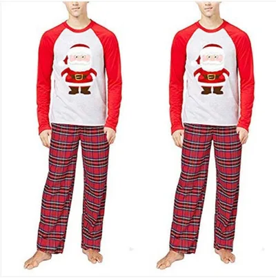 Printed parent child home wear long sleeved suit family wear Father S - Shop at LoveMi