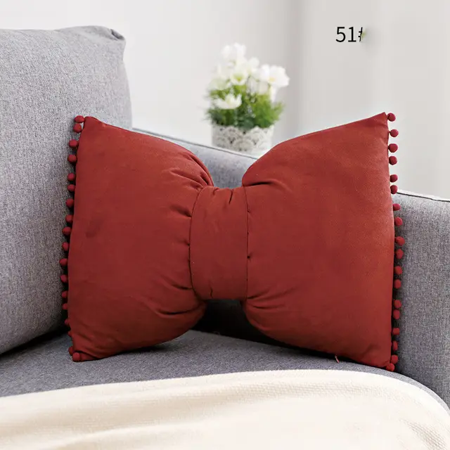 Bow Knot Holds Pillow Lovely Princess Cushion For Leaning On Red - Shop at LoveMi