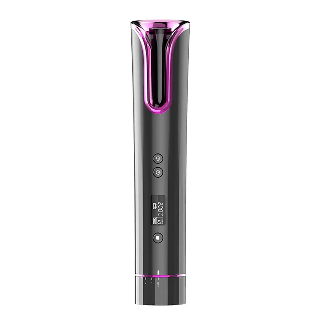 Automatic Hair Curler USB Cordless Wireless Auto Ceramic Curling Iron Hair Waver T Waves Iron Curling Wand Air Curler Black - Shop at LoveMi