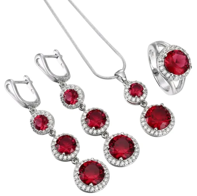 Bridal jewelry three piece Red - Shop at LoveMi