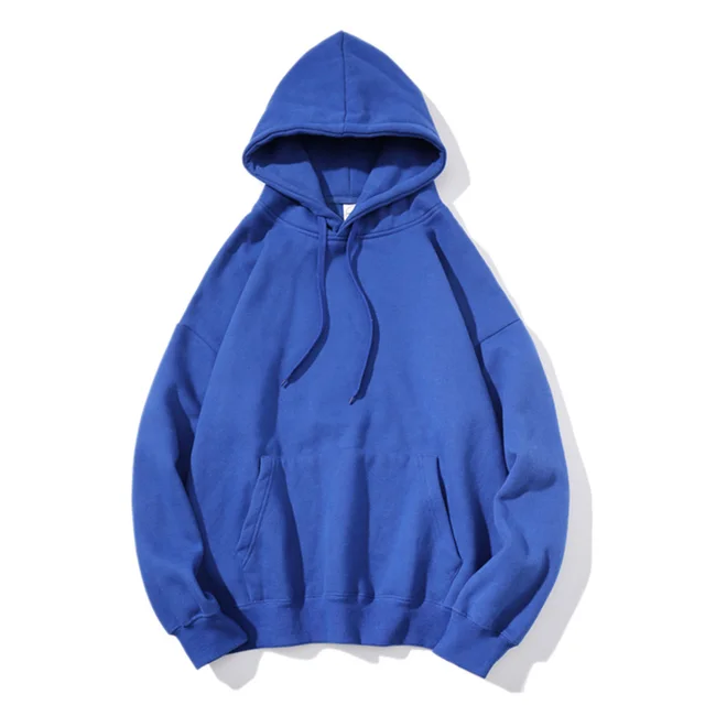 Men's Loose fitting Hooded Sweatshirt Korean Style Blue - Shop at LoveMi