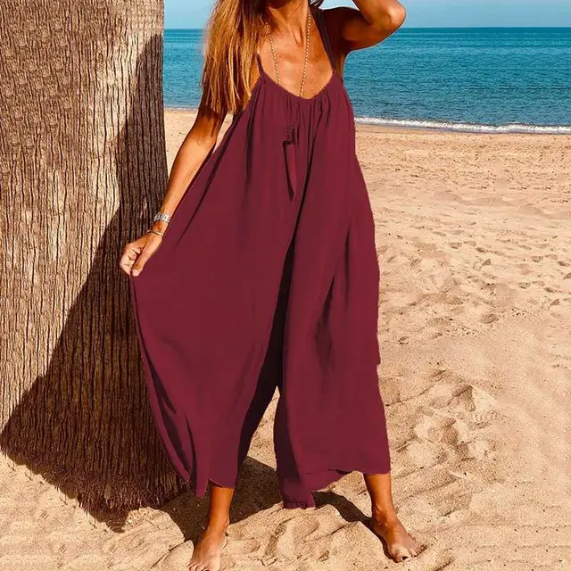 Solid color sexy casual pants Red - Shop at LoveMi