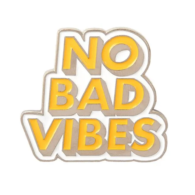 Letters Pins Fashion Brooches No Bad Vibes - Shop at LoveMi