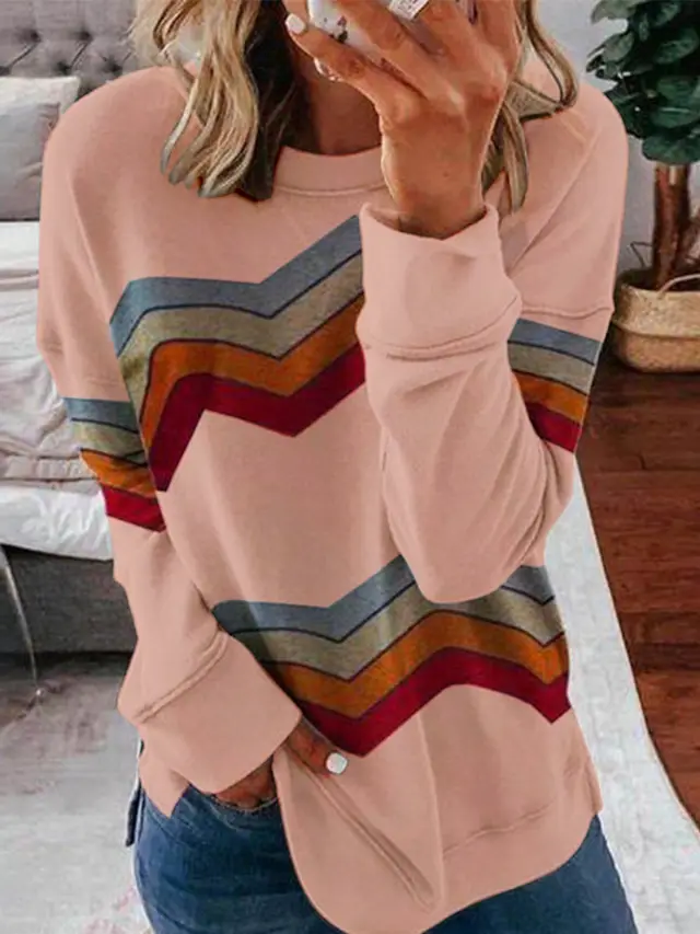 All match sweater T shirt women's top Pink - Shop at LoveMi