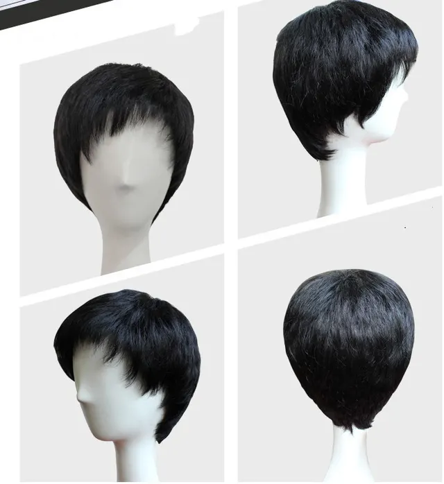 Fluffy short hair wigs Dark Brown - Shop at LoveMi