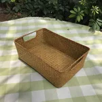 Straw Bread Basket - Light Orange