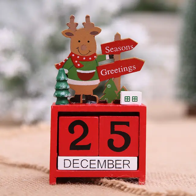 Christmas wooden calendar decorations Elk - Shop at LoveMi