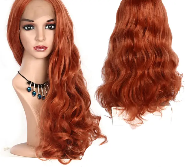 Long curly hair golden brown hood Picture Color - Shop at LoveMi