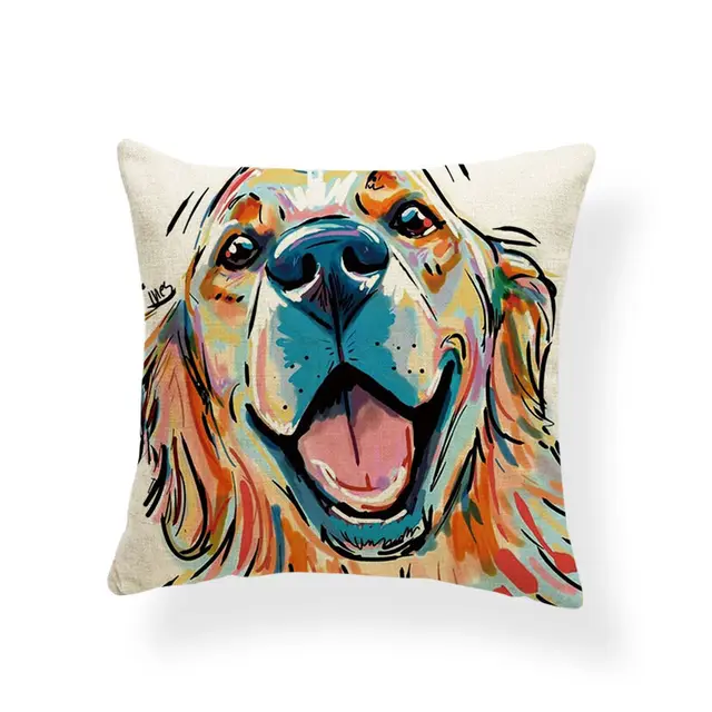 Dog Series Linen Cushions K - Shop at LoveMi