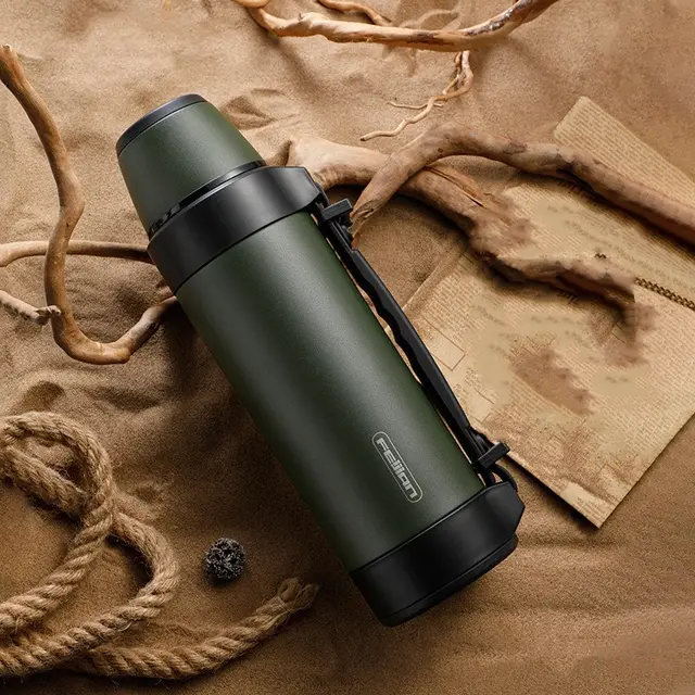 Feijian Stainless Steel Household Travel Mug Green - Shop at LoveMi