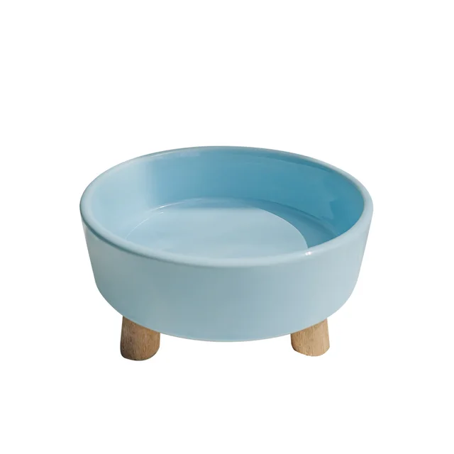 Dog cat ceramic bowl Blue - Shop at LoveMi