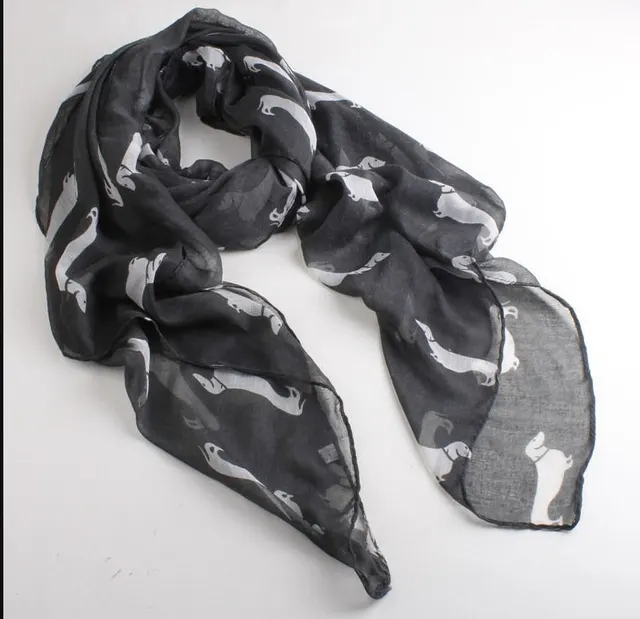 Printed animal print shawl scarf Black - Shop at LoveMi