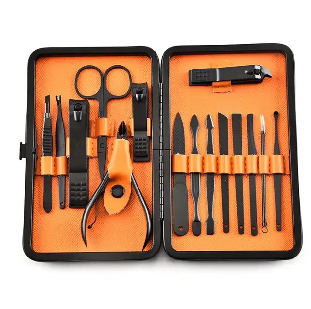 The factory Manicure black black stainless steel repair beauty set 15 nail clippers high end household scissors Orange - Shop at LoveMi