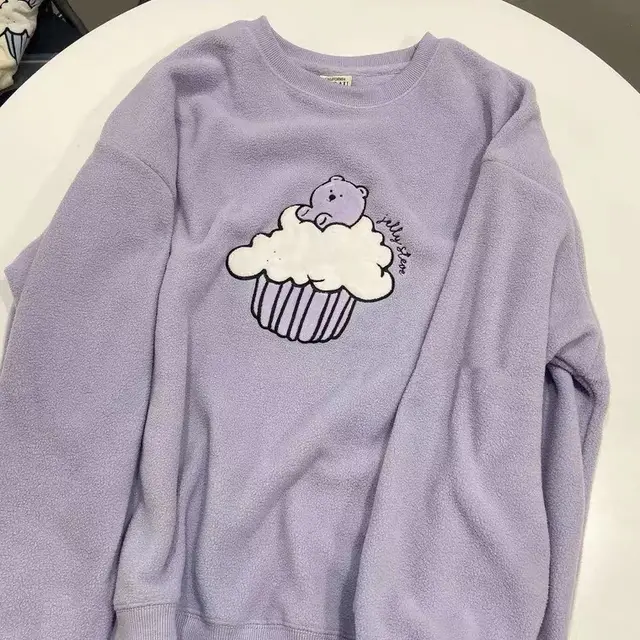 Polar fleece sweater Purple - Shop at LoveMi