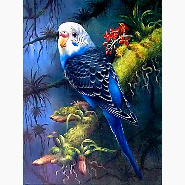 5D DIY Diamond Embroidery Forest Parrot Full Drill Diamond Painting Cross Sets Pictures Of Rhinestones Mosaic Decor 30X40 - Shop at LoveMi
