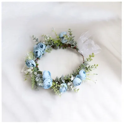 Forest flower bridal wreath Blue - Shop at LoveMi