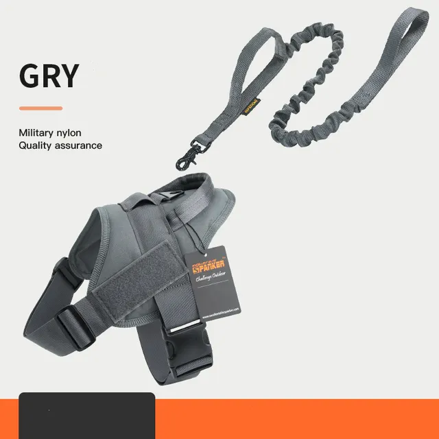 Large and medium dog harness Grey Set - Shop at LoveMi