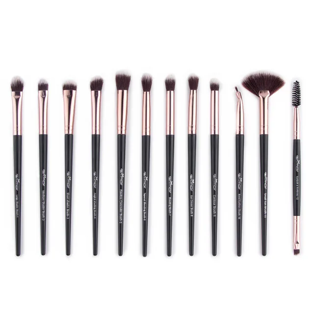 Anmor 12 makeup brushes Black - Shop at LoveMi