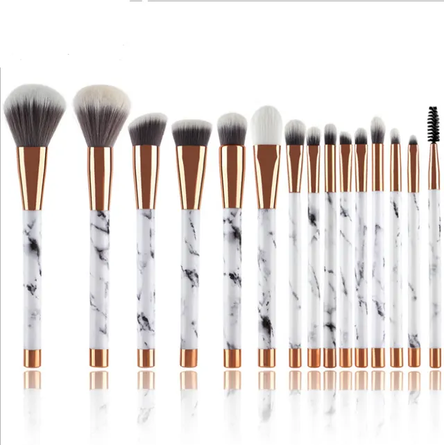 of marble makeup brush with makeup brush beauty makeup kit 11 makeup brush sets White - Shop at LoveMi
