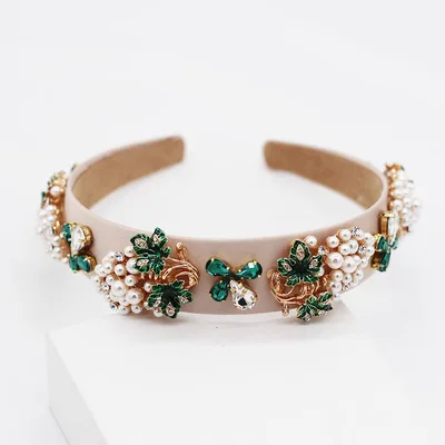 Rhinestone, gemstone and pearl headband A Pineapple - Shop at LoveMi