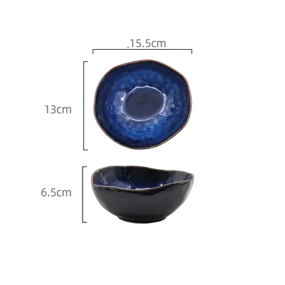 European style ceramic deep bowl irregular bowl 15.5Cm - Shop at LoveMi