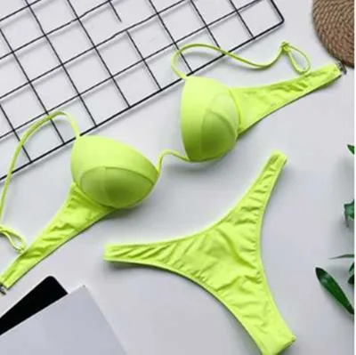 Gle Swimwear Sexy Bathing Suit Women Swimsuit Yellow - Shop at LoveMi