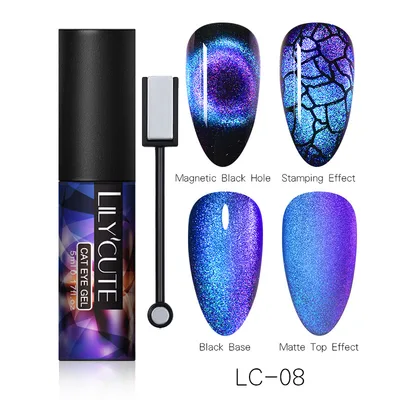 Magic Wide Cat Eye Nail Polish Lc 08 With Magnetic Bar - Shop at LoveMi