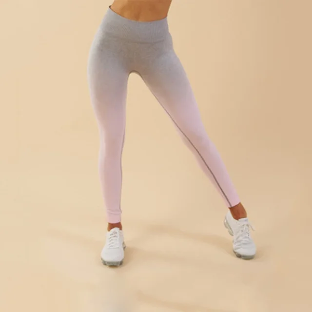 Kaya Seamless Ombre Legging Orange Red Grey - Shop at LoveMi