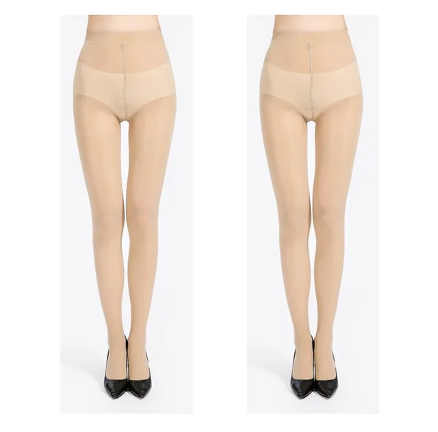Sexy High Elastic Belly Mask Horse Oil Socks Steel Stockings 2Pcs Nude - Shop at LoveMi
