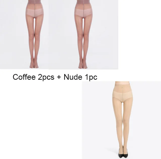 Sexy High Elastic Belly Mask Horse Oil Socks Steel Stockings Coffee 2 Nude 1 - Shop at LoveMi