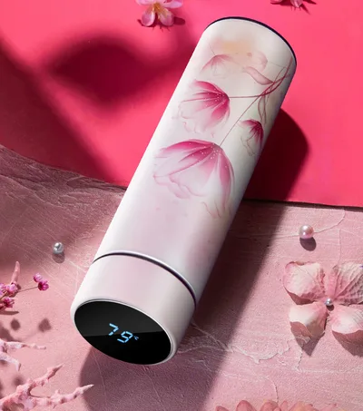Stainless steel vacuum flask LED touch display temperature Style 5 - Shop at LoveMi