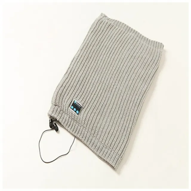 Knit Pullover Wireless Bluetooth Scarf Grey - Shop at LoveMi