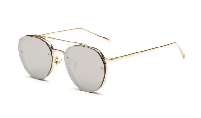 Sunshade Personalized Pilot Sunglasses For Ladies - Gold Silver
