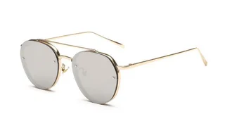 Sunshade Personalized Pilot Sunglasses For Ladies - Gold Silver