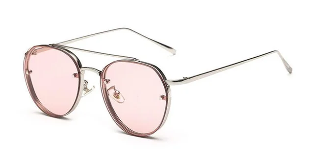 Sunshade Personalized Pilot Sunglasses For Ladies Silver Pink - Shop at LoveMi