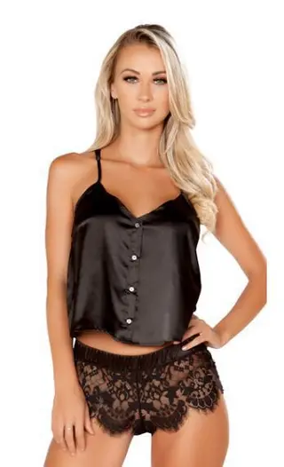 Lace camisole - Black