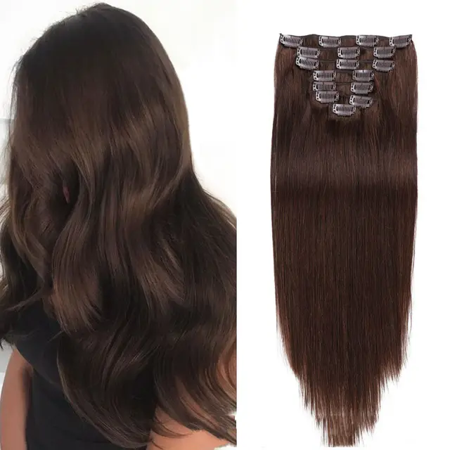 Non marking hair extension live wig Brown - Shop at LoveMi